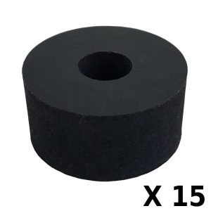 Tampon amortisseur cylindrique caoutchouc Ø60 x 30 mm avec un trou de Ø20 mm